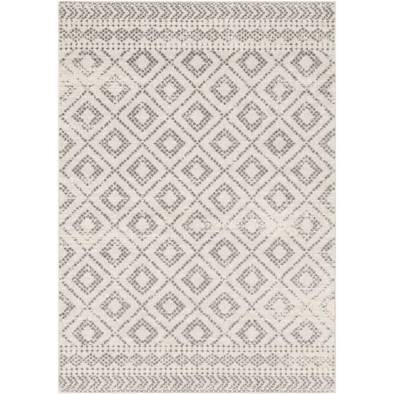 Woodrum Distressed GlobalInspired Light Gray/White Area Rug & Reviews